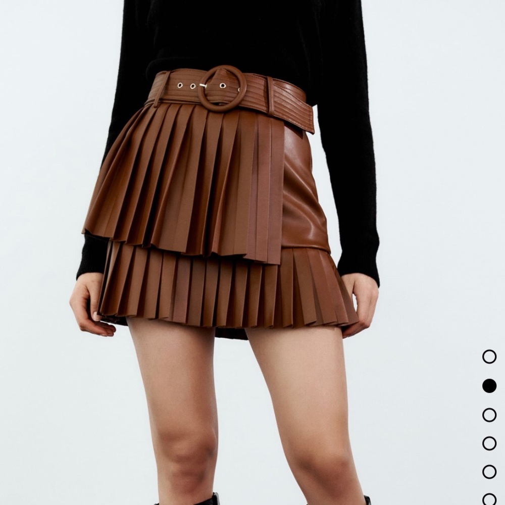 SOLD SOLD Zara faux leather pleated skirt NWT various sizes